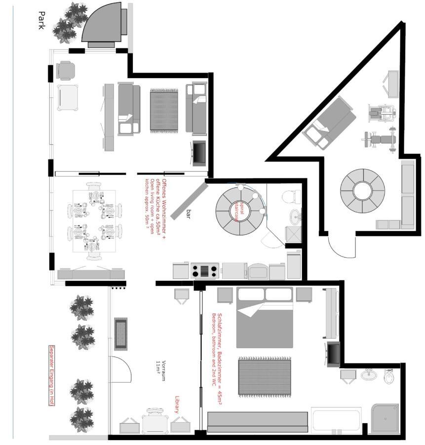 Zentrum Nähe Burg Altstadt, Park Apartment *